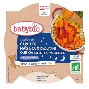 Babybio Fondue de Carotte, Maïs Doux Aquitaine et Quinoa, 230g - Publicité