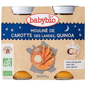 Babybio Petit Pot Bonne Nuit Mouliné de Carotte des Landes/Quinoa 8+ Mois 400 g - Publicité