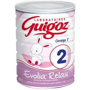 Guigoz evolia relais 2ème âge boite de 800g - Publicité