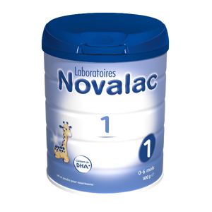 Novalac lait 1er âge 0 à 6 mois 800g - Publicité