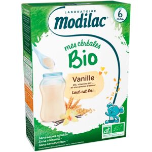 Modilac Mes Céréales Bio Vanille 6 Mois 250g - Publicité