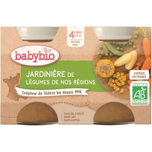 Babybio Petits Pots Jardinière de Légumes Bio dès 4 mois 2x130g - Publicité