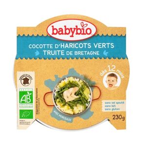 Babybio Mon P'tit Plat Bio Cocotte de Haricots Verts du Val de Loire et Truite 230g - Publicité
