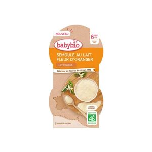 BabyBio Semoule au Lait de Vache Fleur d'Oranger 2x100g - Publicité