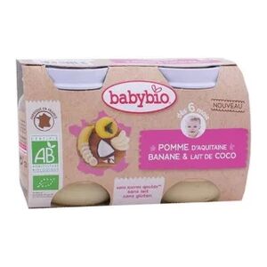 Vitagermine - Babybio Pot Pomme Banane Lait de Coco 2x130g - Publicité