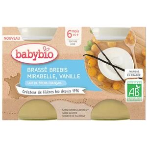 BabyBio Brasse Brebris Mirabelle Vainille2x130g - Publicité