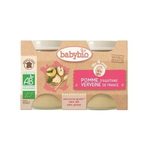 Babybio Petits Pots Pomme Verveine dès 4 mois 2x130g - Publicité