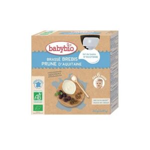 Babybio Brassé Brebis Prune d'Aquitaine 4x85g - Publicité