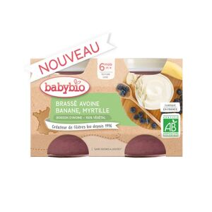 BabyBio Brasse Avoine Banane Myrtille 2x130g - Publicité