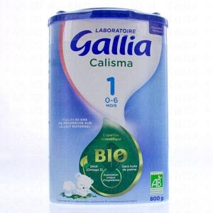 GALLIA Lait Calisma Bio 1er âge 800g - Publicité