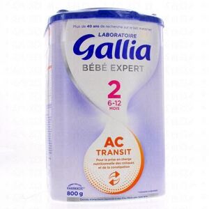 GALLIA Lait Expert AC Transit 2ème âge 800g - Publicité