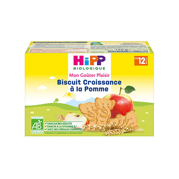 Hipp Bio Mon Goûter Plaisir Biscuit Croissance à la Pomme +12m 150g