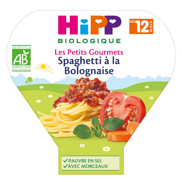 Hipp Bio Les Petits Gourmets Assiette Spaghetti à la Bolognaise +12m 230g