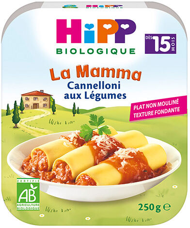 Hipp Bio La Mamma Cannelloni aux Légumes +15m 250g