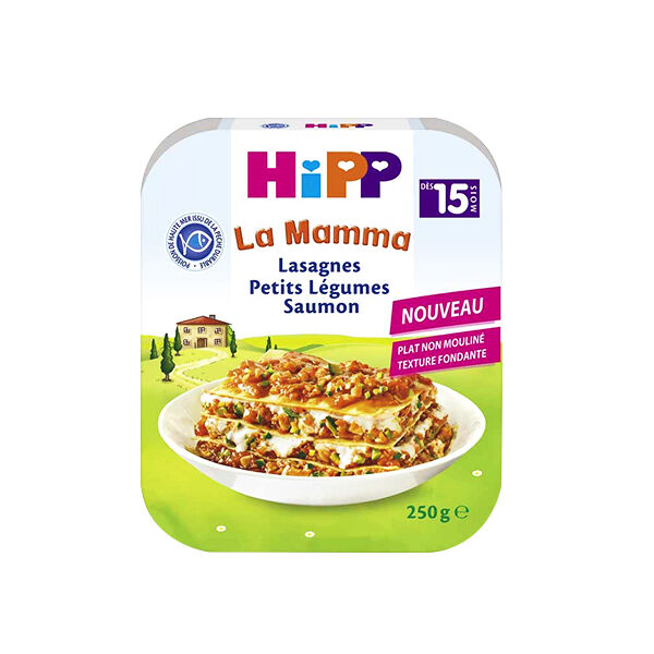 Hipp Bio La Mamma Lasagnes Petits Légumes Saumon +15m 250g