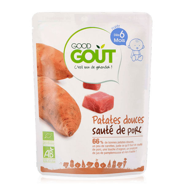 Good Gout Good Goût Plat Patates Douces Sauté de Porc dès 6m 190g