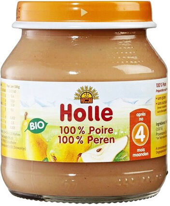 Holle Petit Pot Poire Bio +4m 125g