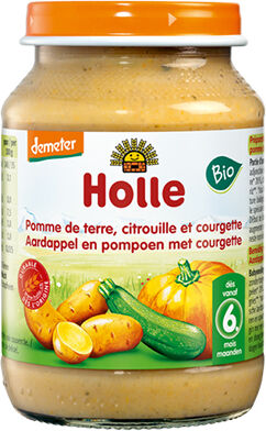 Holle Petit Pot Pomme de Terre Citrouille Courgette Bio +6m 190g