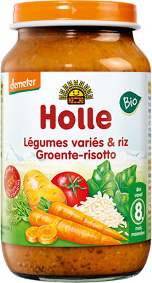 Holle Petit Pot Légumes Variés Riz Bio +8m 220g