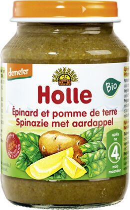 Holle Petit Pot Epinard Pomme de Terre Bio +4m 190g