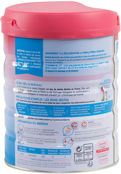 Babybio Primea Lait 3ème Âge Bio 800g