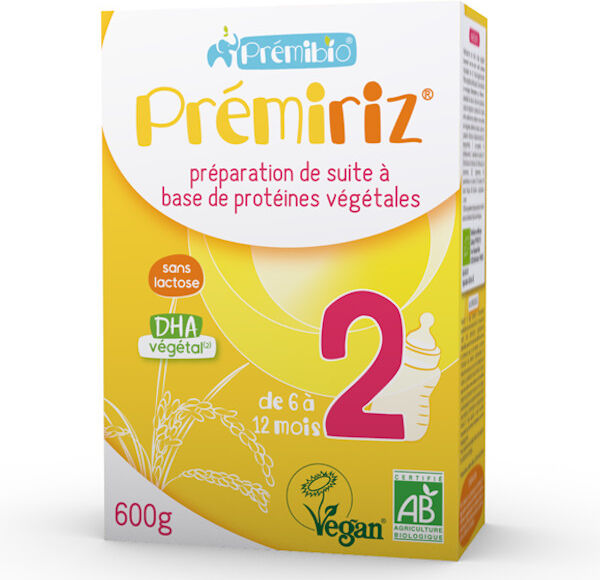 Prémibio Prémiriz Préparation de Suite 2ème âge 6 à 12 mois 600g