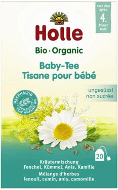 Holle Tisane pour Bébé Non Sucrée Bio +4m 20 sachets