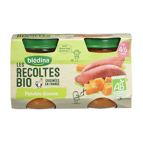 Blédina Récoltes Bio Patates Douces 2 x 130g