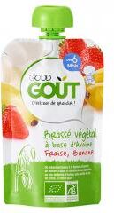 Good Goût Brassé Végétal Avoine Fraise Banane dès 6 Mois Bio 90 g - Gourde 90 g