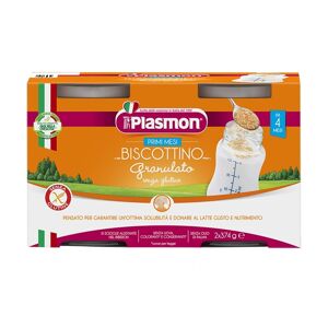 Plasmon Primi Mesi - Biscottino Granulato Senza Glutine dal 4°Mese, 2 x 374g