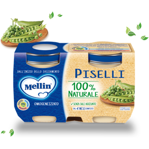 Mellin OMOGENEIZZATO Piselli 2X125G