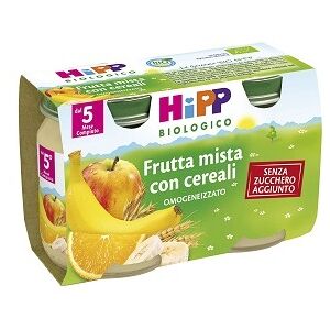 Hipp Bio Omogeneizzato Frutta Mista Con Cereali 2 X 125G