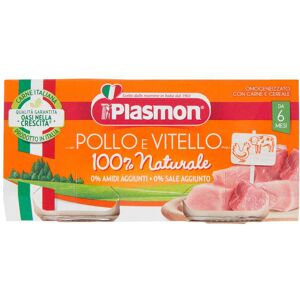 Plasmon Omogeneizzato Di Carne Vitello E Pollo 2x80 g +6m