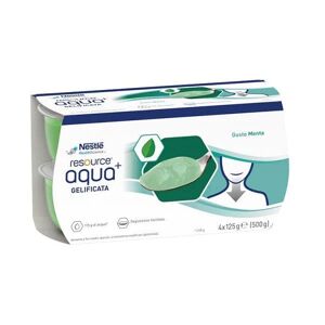 NESTLE RESOURCE Acqua+ Gelificata Gusto Menta 4 x 125 g