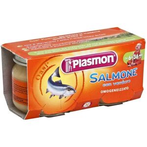 PLASMON Omogeneizzato Salmone Con Verdure 2x80 g