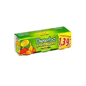 DIETERBA Omogeneizzato Frutta Mista 3 Pezzi Da 80 g