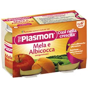 PLASMON Omogeneizzato Mela e Albicocca 2x104 g