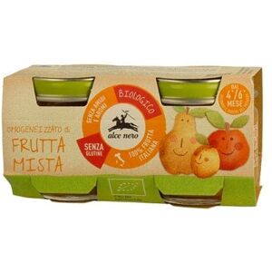 ALCE NERO Omogeneizzato Di Frutta Mista Biologico 2x80 g Vasetti