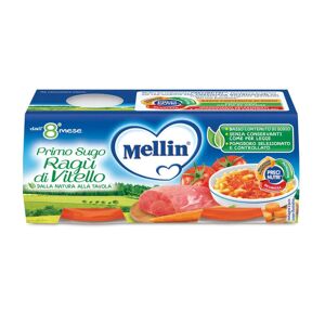 Mellin Primo Sugo Ragù Di Vitello 2 Vasetti 80 g