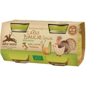 ALCE NERO Omogeneizzato Bio Carni Bianche E Verdure 2x80 g