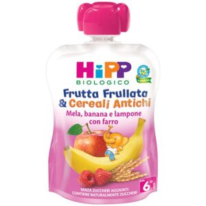 Hipp Bio Frutta Frullata&cereali Antichi Mela Banana Lampone Farro 90 G