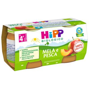 HIPP ITALIA Srl OMO HIPP Bio Mela/Pesca 2x80g