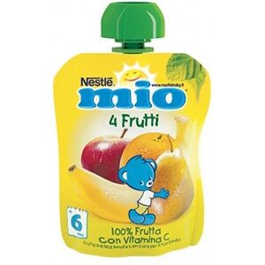 Nestle' Italiana Spa Nestlé Mio Frutta Grattugiata da Spremere 4 Frutti 90ml - Alimento per Bambini Ricco di Vitamine