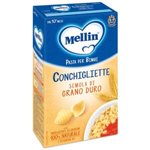 Mellin Conchigliette 100% Grano Duro 280g - Pastina per Bambini a Partire dal 10° Mese