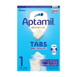 Danone Nutricia Spa Soc.Ben. Aptamil Nutribiotik 1 Tabs Pre-Dosate Latte per Lattanti 21 Bustine - Integratore probiotico per neonati