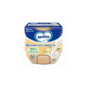 Danone Nutricia Spa Soc.Ben. Mellin Merenda Latte e Vaniglia 2x100g - Alimento per Bambini 6 Mesi+