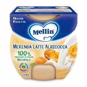 Danone Nutricia Spa Soc.Ben. Mellin Merenda Latte Albicocca 2x100g - Alimento per Bambini 6 Mesi+