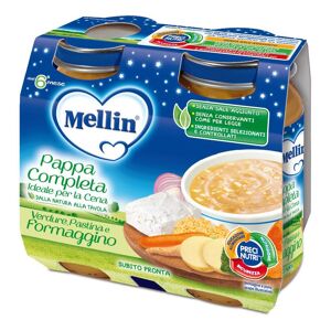 Danone Nutricia Spa Soc.Ben. Mellin Pappa Completa Verdure, Pastina e Formaggio 2x200g - Alimentazione per Bambini 6 Mesi+