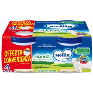 Danone Nutricia Spa Soc.Ben. Mellin Omogeneizzato Agnello 4x80g - Alimento per Bambini Senza Glutine