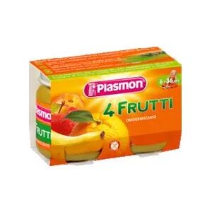 Plasmon Omogeneizzato 4 Frutti 6 vasetti da 104 g